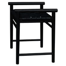 Ilonka Single Woven Cowhide Leather Accent Stool